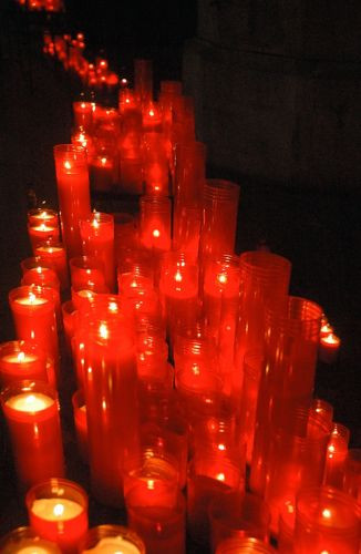 Kaarsen in de Iglesia de Santa Maria del Pi