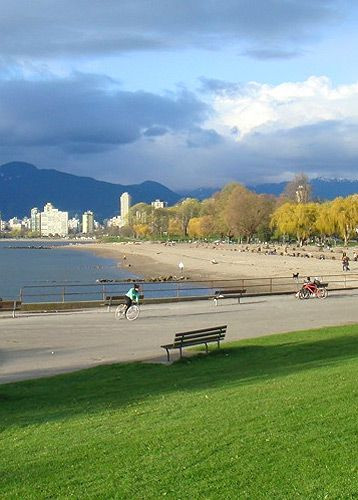 In het Kitsilano Beach Park