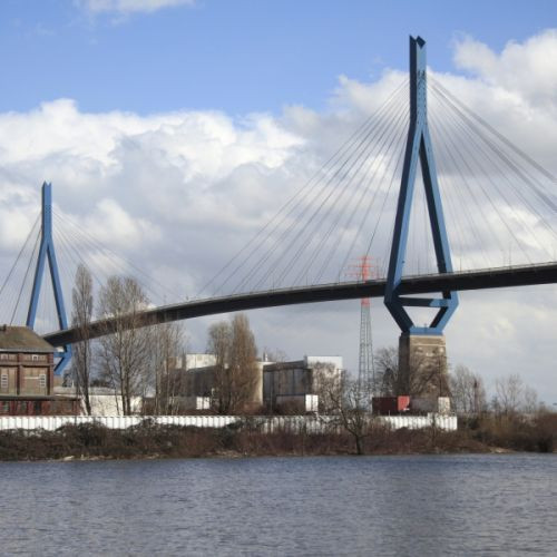 Beeld van de Köhlbrandbrücke