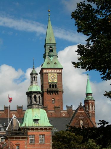 Torens van het Stadhuis van Kopenhagen