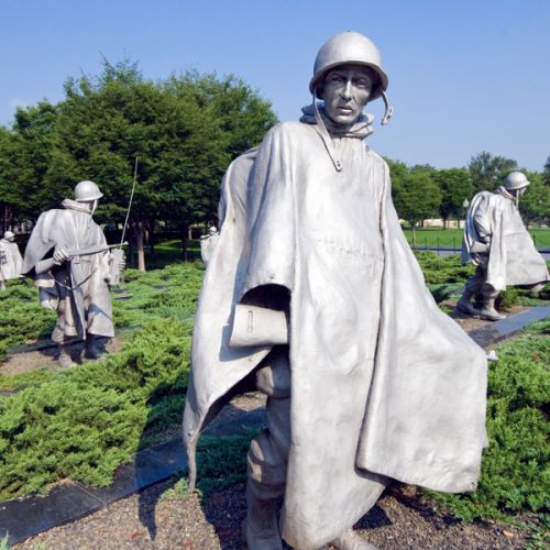 Beelden van het Korean War Memorial