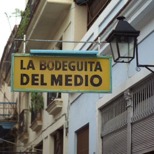 Naambord van La Bodeguita del Medio