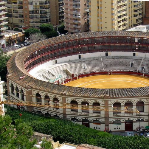 Luchtbeeld van de Plaza de Toros