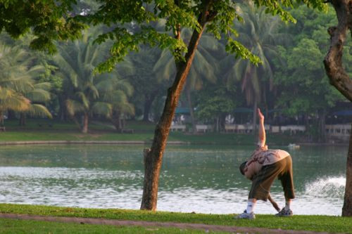 Sporten in het Lumphinipark