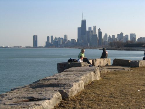 Beeld vanop Lincoln Park