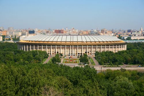 Totaalbeeld van het Loezsjniki-stadion