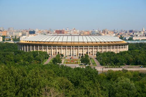 Totaalbeeld van het Loezsjniki-stadion