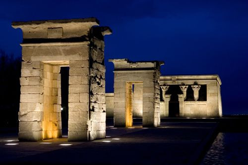 Overzicht van de Templo de Debod