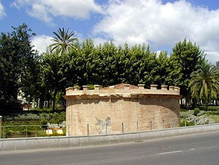 Zicht op het Mausoleo Romano
