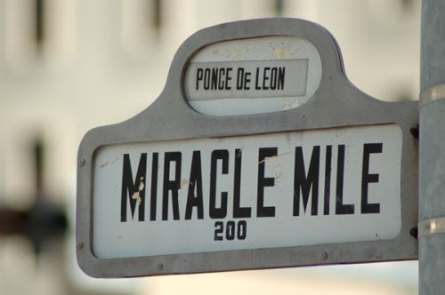 Bordje van de Miracle Mile