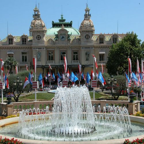 Fontein voor het Monte Carlo Casino
