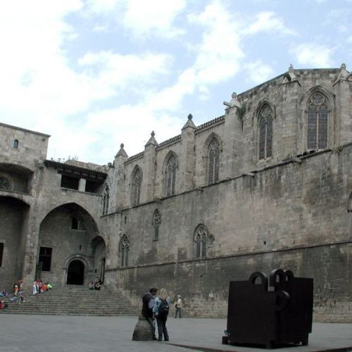 Zicht op het museum van de geschiedenis van Barcelona