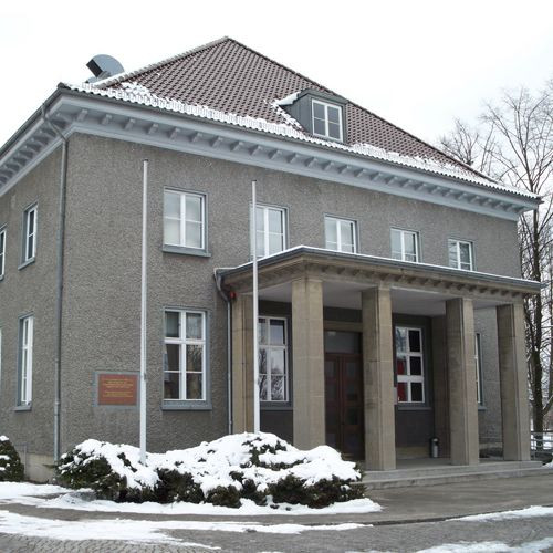 Voorkant van het Museum Berlin-Karlshorst