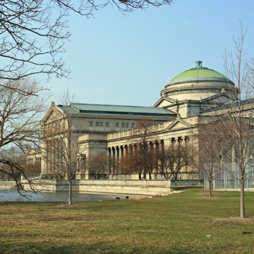 Zicht op het Museum of Science and Industry