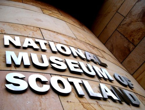 Close up van het Museum of Scotland