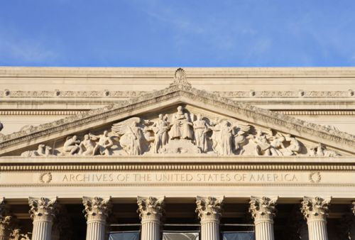 Fronton van de National Archives