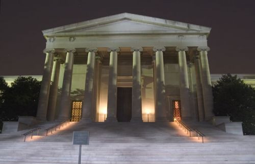 Nacht aan de National Gallery of Art