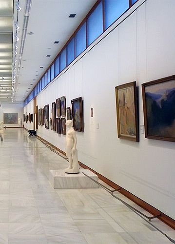 Binnenzicht van de Nationale kunstgalerij van Athene