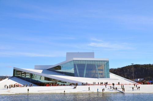 Mensen aan de Nationale Opera van Oslo