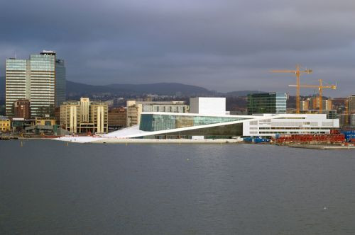 Zicht op de Nationale Opera van Oslo