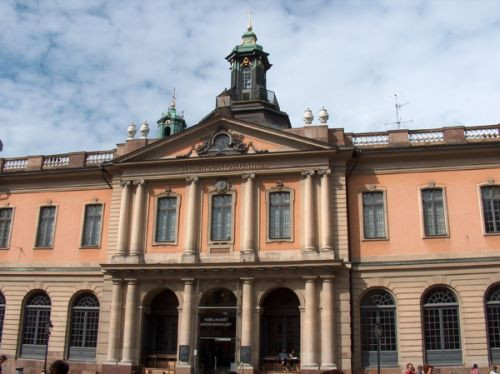 Voorgevel van het Nobel Museum