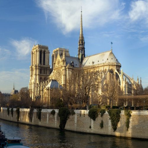 Zijkant van de Notre-Dame