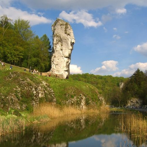Rotsblok in het Ojcowski Nationaal Park