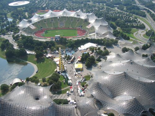 Overzicht op het Olympiapark