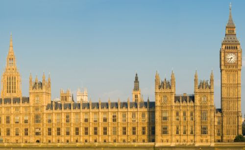 Gevel van de Palace of Westminster