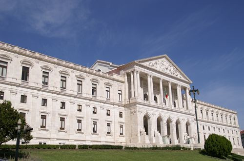 Zijaanzicht van het Palacio de São Bento