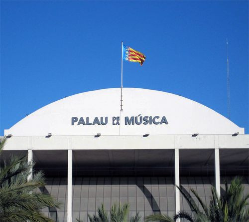 Opschrift op het Palau de la Música
