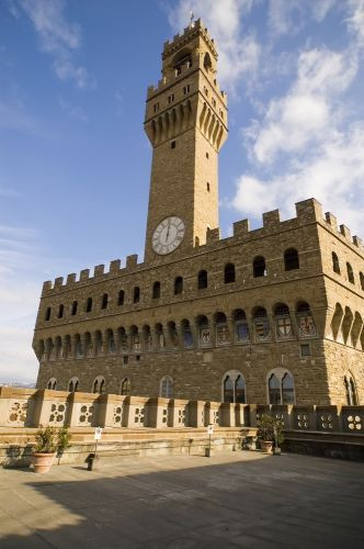 Zicht op het Palazzo Vecchio