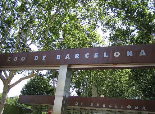 Naambord van de Zoo de Barcelona