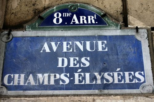 Naambord van Champs-Elysées