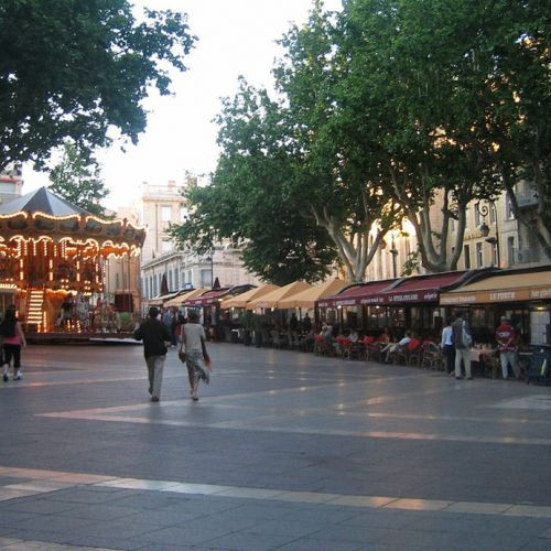 Terrasjes op de Place de l'Horloge