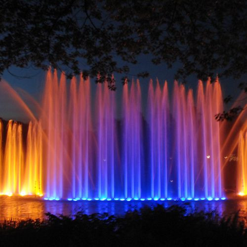 Gekleurde fonteinen