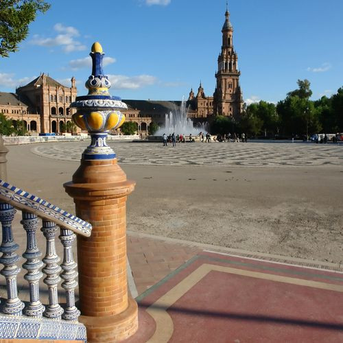 Overzicht op het Plaza de España