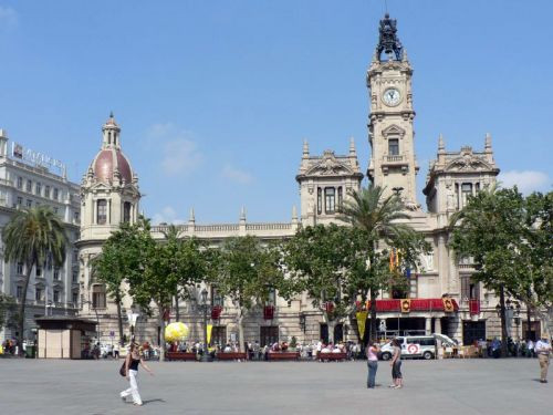 Gebouw aan de Plaza del Ayuntamiento