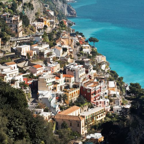 Zicht op Positano