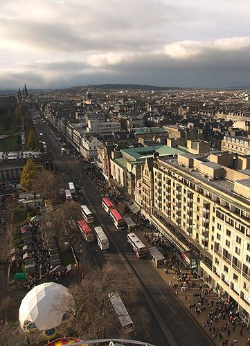 Zicht over Princes Street