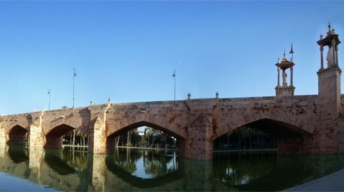 Zicht op de Puente del Real