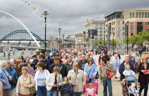 Mensen in Quayside