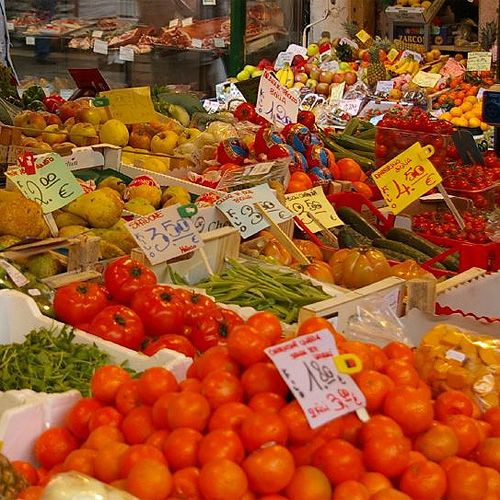 Groenten op de Rialtomarkt