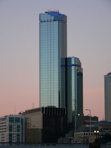Totaalbeeld van de Rialto Towers