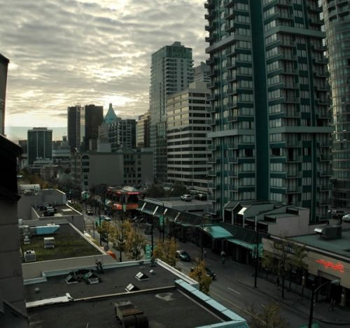 Zicht op Robson Street