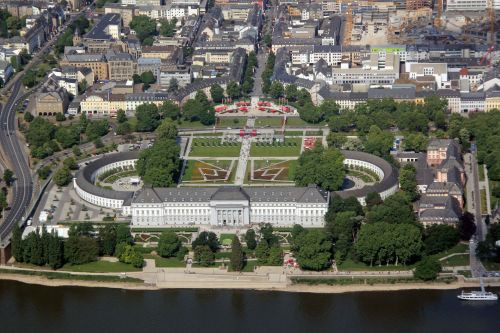 Bovenaanzicht van het Kurfürstliches Schloss