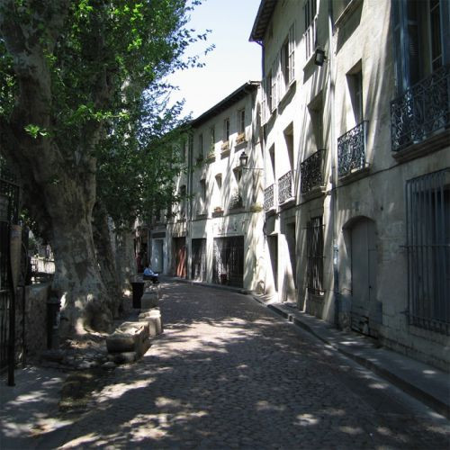 Zicht op de Rue des Teinturiers