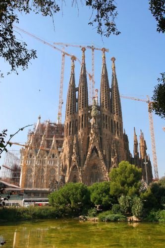 Totaalbeeld van de Sagrada Familia