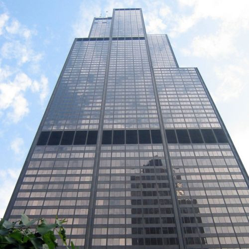 Onder aan Sears Towers