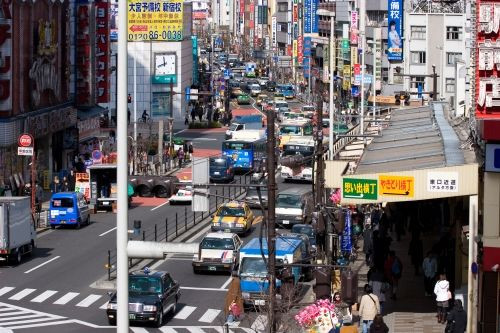 Verkeer in Shinjuku